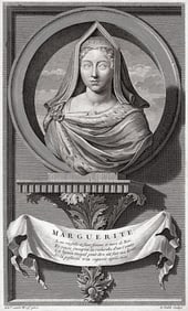 Adriaen van der Werff 1697 Antique Engraving Saint Margaret of Scotland Framed