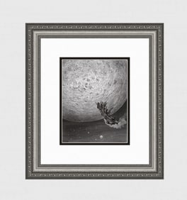 1800s GUSTAVE DORE Woodcut Astolfo Travels to the Moon FRAMED Signed