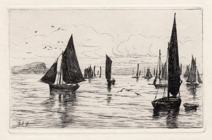 George Stratton Ferrier A Calm Day 1879 etching