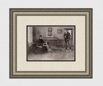 Jean-Eugene Buland Family Matters 1890 Antique Print