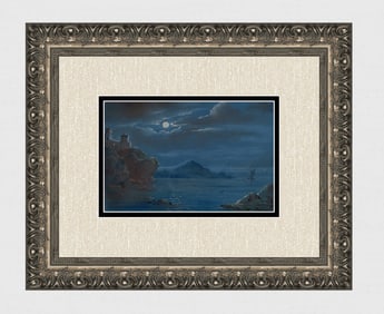 1800's Colonel Partarat Exceptional Pastel Seaside