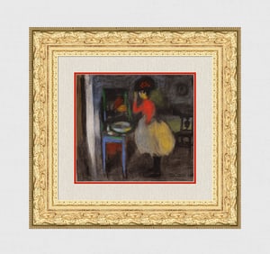 1963 Pablo Picasso Pochoir "Woman in Front of the Mirror" Limited Bleus en Barcelone