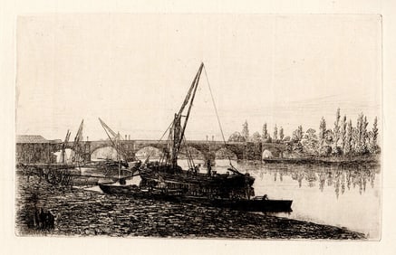 Lawrence Barnett Phillips Kingston on Thames 1875 etching