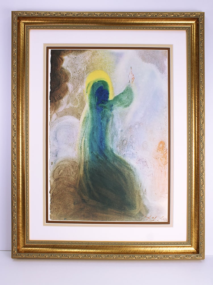 Salvador Dali Blessed is the Man Original Lithograph Framed
