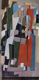 Gallery Framed 1956 BRAQUE Vintage Color Print Man with a Guitar SIGNED