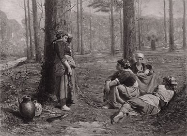 Pierre Billet Wood Gatherers print signed