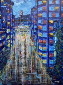 Arthur Kinslow Orginal Painting San Francisco 30 x 40