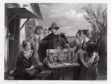 Charles Robert Leslie Autolycus engraving signed