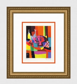 Marcel Mouly Hand signed Lithograph Compotier Rose Artist Proof