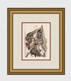 1960 Salvador Dali Limbo Authentic Woodcut Signed