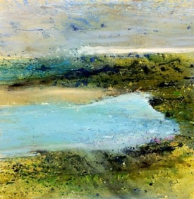 Helen Zarin Original Painting Day at the Lake 50 x 50