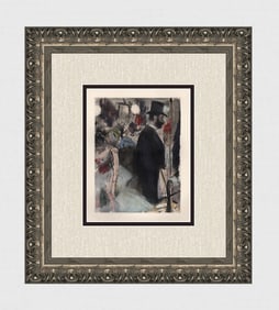 1938 EDGAR DEGAS Etching Ludovic Halevy with Dancers Framed LIMITED