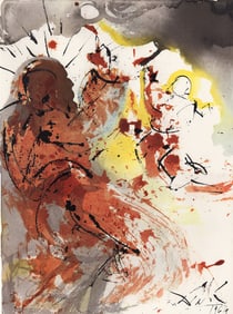 Dali 1967 Original Biblia Sacra Jerome Framed Lithograph