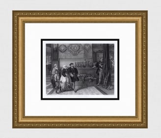 Jan August Hendrik Leys Henri Leys The Guests Framed Signed