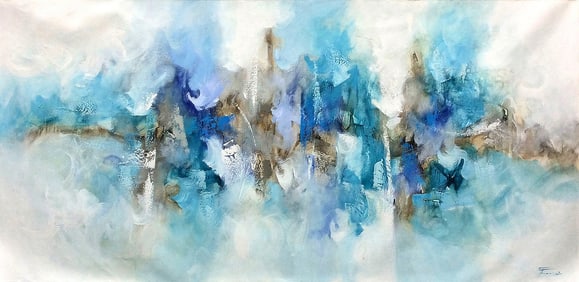 Francisco Original Abstract Modern painting 61 x 26