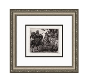 1880 George Jacomb-Hood The Gentle Knight, from the first canto of the Faerie Queene etching signed