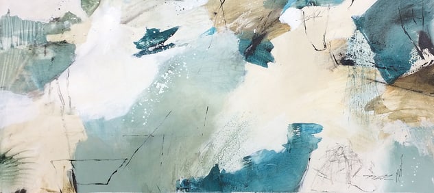 Natasha Barnes Original Painting 60 x 30 Cool Breeze