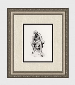 Lord Ronald Gower 1800s Historic Etching HAMLET Gallery Framed