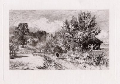 Alfred Dawson Iffley etching signed