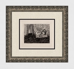 Edgar DEGAS 1938 Limited Edition Sieste du Salon Etching Framed