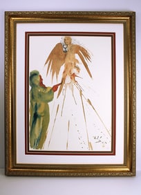 Salvador Dali Original 1967 Lithograph Isiah 1:11 Framed