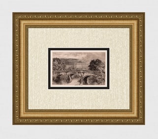 1891 Alfred Dawson Chatsworth etching signed