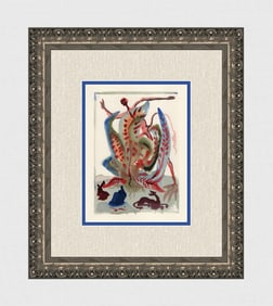 1960 Salvador Dali Gluttony Authentic Woodcut Signed