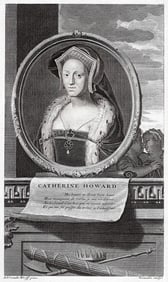 Adriaen van der Werff 1697 Engraving Catherine Howard Framed