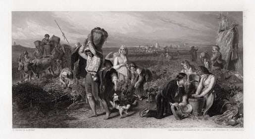 THOMAS UWINS 1800s Engraving Vintage in the South of France Signed FRAMED