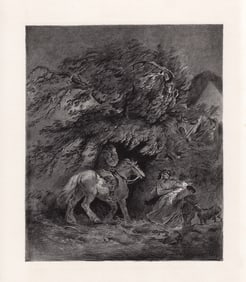 George Morland The Storm 1873 lithograph