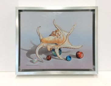 Francisco Casas Original Realism Painting Shells V 14 x 10 Inches