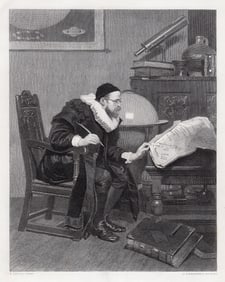 John Seymour Lucas 1879 engraving The Astrologer signed