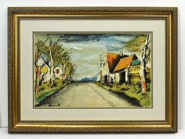 Maurice VLAMINCK LIMITED 1958 Color Lithograph "The Route" SIGNED