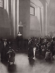 Jean Beraud 1890 Antique Print A Women's Prison signed