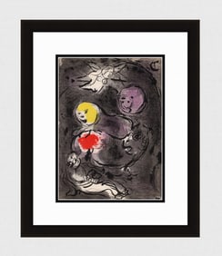 1956 Marc Chagall Lithograph Daniel in the Lions Den Framed