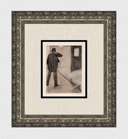 Edgar DEGAS 1938 Limited Edition Etching Ludovic Halevy Back Stage Framed