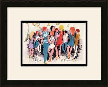 Urbain Huchet Fete a Paris (Party in Paris) lithograph signed