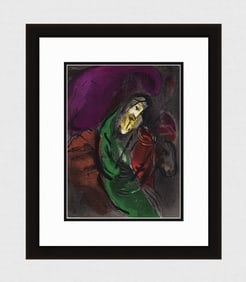 1956 Marc Chagall Lithograph Jeremiah Framed