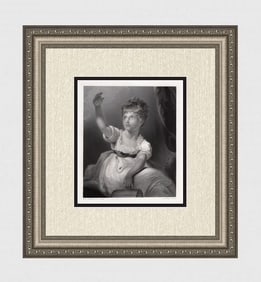 SIGNED 1800s Thomas Lawrence Engaving Young Princess Charlotte FRAMED