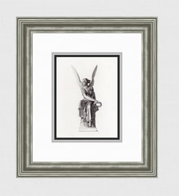 Christian Rauch 1855 Engraving Fame Framed