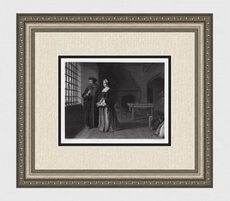 John Rogers Herbert Sir Thomas More and his Daughter 1850 engraving