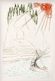 Salvador Dali Tristan Etching Signed Limited Framed