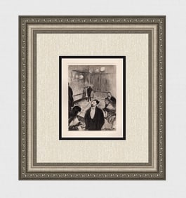 Edgar Degas Limited Edition 1938 Etching Le Foyer Framed