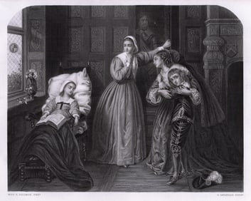 Rebecca Solomon The Claim for Shelter engraving signed