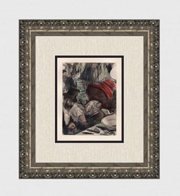 Edgar DEGAS 1938 Etching Ludovic Halevy finds Madame Cardinal Limited Edition FRAMED