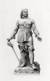 Matthew Noble 1800s Antique Engraving Oliver Cromwell Framed