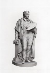 1800s Edward H. Baily Engraving JMW TURNER with PALETTE & BRUSHES Framed