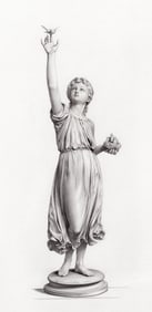 Albert Bruce Joy The First Flight 1879 engraving