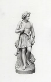 1800s Louis Auguste Malempre Antique Engraving The Shepherd Boy Framed COA