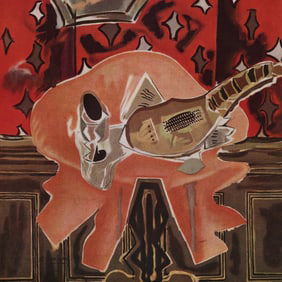 FRAMED 1956 Georges BRAQUE Vintage Color Print Le Gueridon Rouge SIGNED